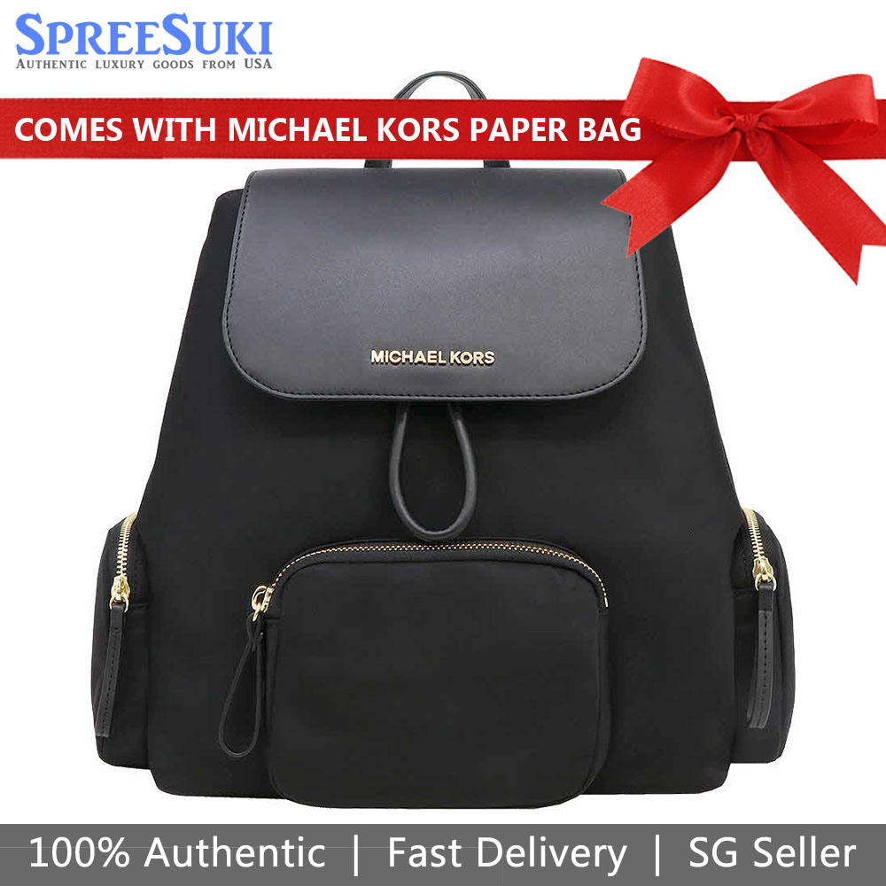 Michael Kors Abbey Large Cargo Backpack Black # 35T9GAYB7C
