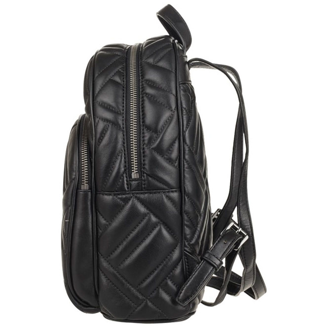 Michael Kors Backpack With Gift Bag Abbey Medium Quilted Leather Backpack Black # 35T9UAYB2T