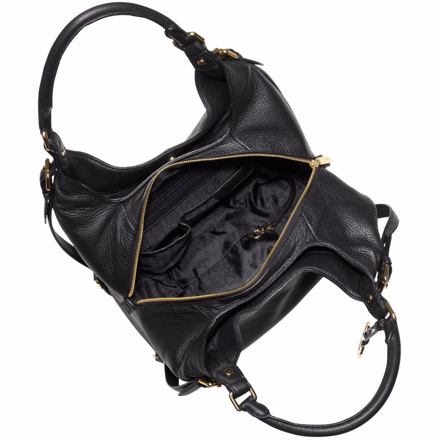 Michael Kors Bedford Belted Large Leather Tote Shoulder Bag Black # 38S7GBFL3L
