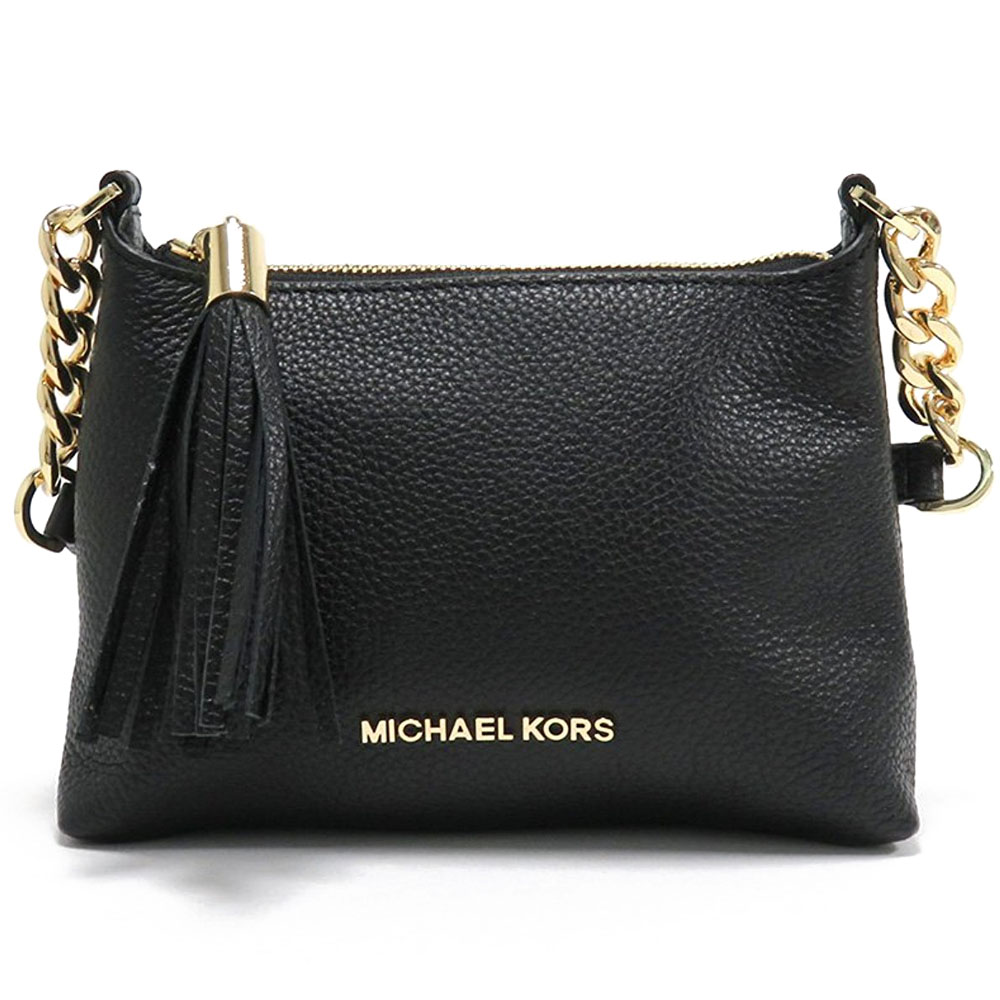 Michael Kors Bedford Leather Crossbody Bag Black # 35H6GBFC3T
