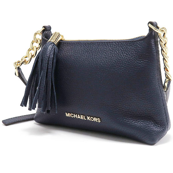 Michael Kors Bedford Leather Crossbody Bag Navy Blue # 35H6GBFC3T