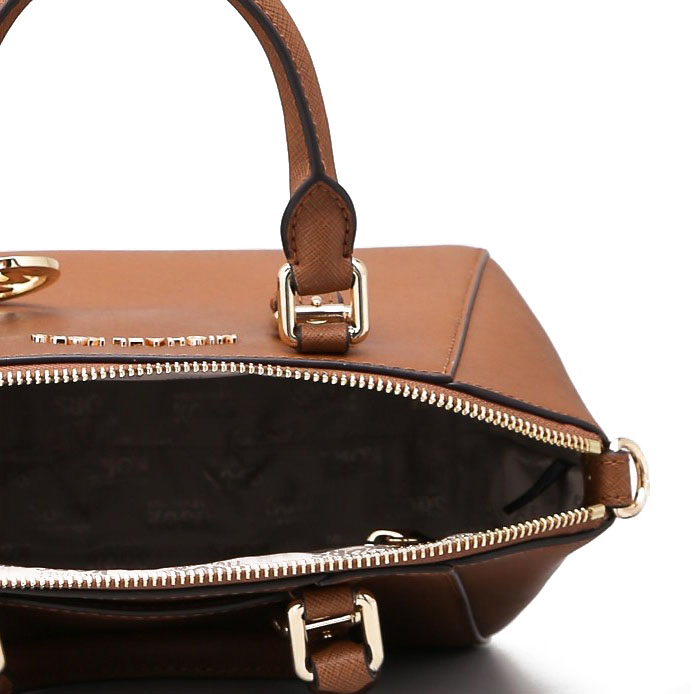 Michael Kors Ciara Medium Messenger Satchel Crossbody Bag Luggage Brown # 35S8GC6M2L