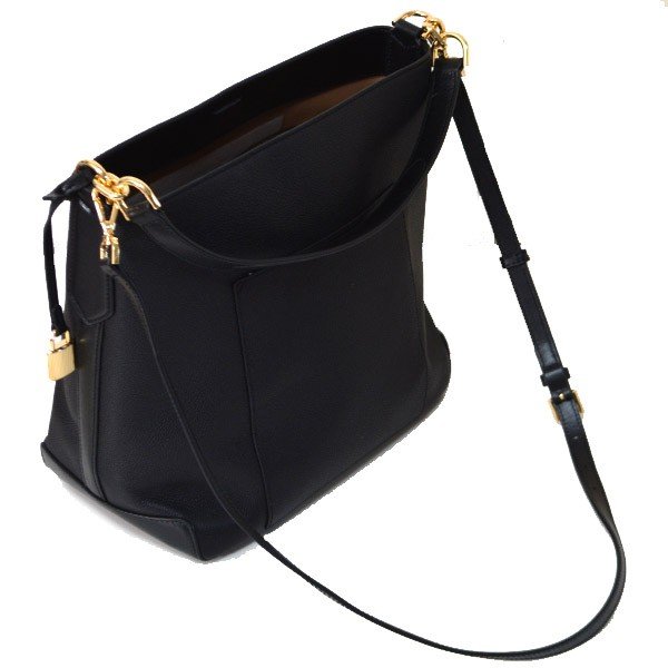 Michael Kors Crossbody Bag Hayes Large Bucket Leather Shoulder Bag Black # 35F8GYEL3L
