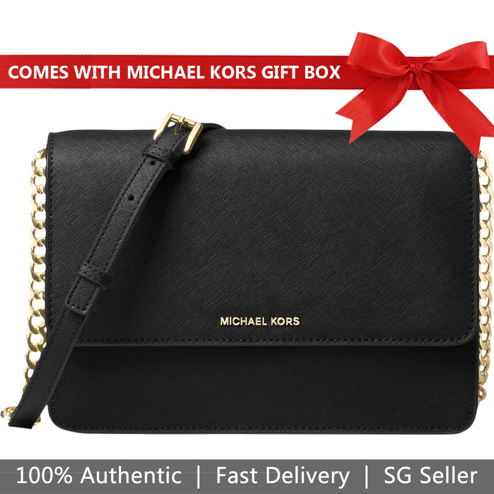 Michael Kors Crossbody Bag In Gift Box Large Gusset Crossbody Black # 38F8GF5C3L