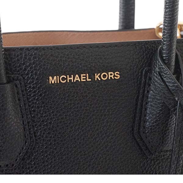 Michael Kors Crossbody Bag In Gift Box Mercer Kors Studio Medium Messenger Leather Satchel Black # 30F6GM9M2L