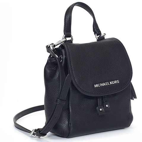 Michael Kors Crossbody Bag In Gift Box Riley Small Flap Pack Crossbody Black # 35F8SRLX5L
