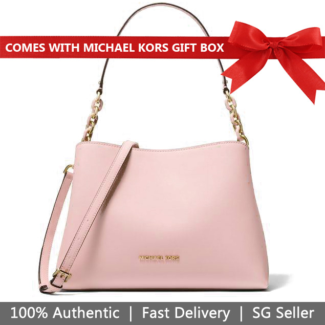 Michael Kors Crossbody Bag In Gift Box Sofia East West Large Satchel Ballet Beige Nude Pink # 35F8GO5S7L