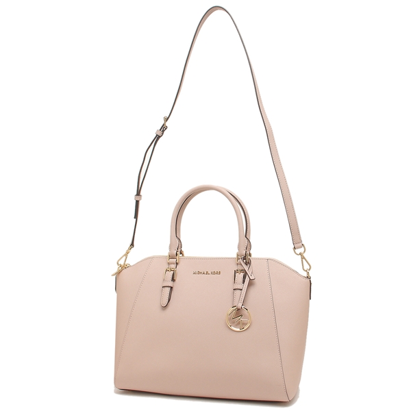 Michael Kors Crossbody Bag With Gift Bag Ciara Large Top Zip Satchel Ballet Beige Nude Pink # 35H5GC6S3L