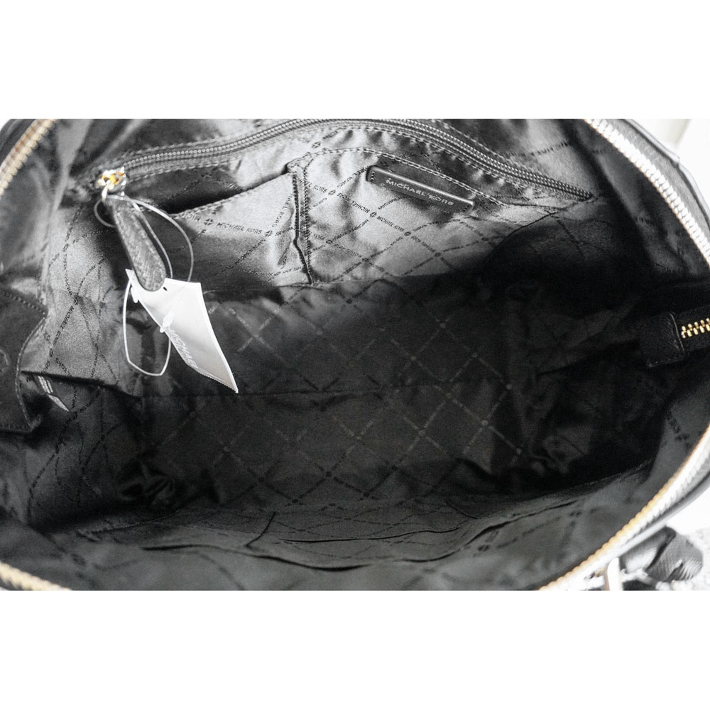 Michael Kors Crossbody Bag Ciara Large Top Zip Satchel Black # 35H5GC6S3L