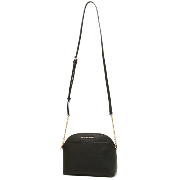MICHAEL Michael Kors Large Dome Emmy Saffiano Leather Satchel Shoulder  Handbag - Black 35H7GY3S3L-001 - AllGlitters