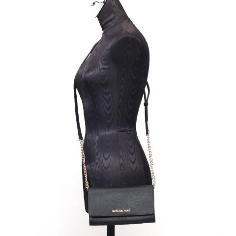 Michael Kors Crossbody Bag With Gift Bag Jet Set Travel Large Phone Crossbody Black # 35S8GTVC3L