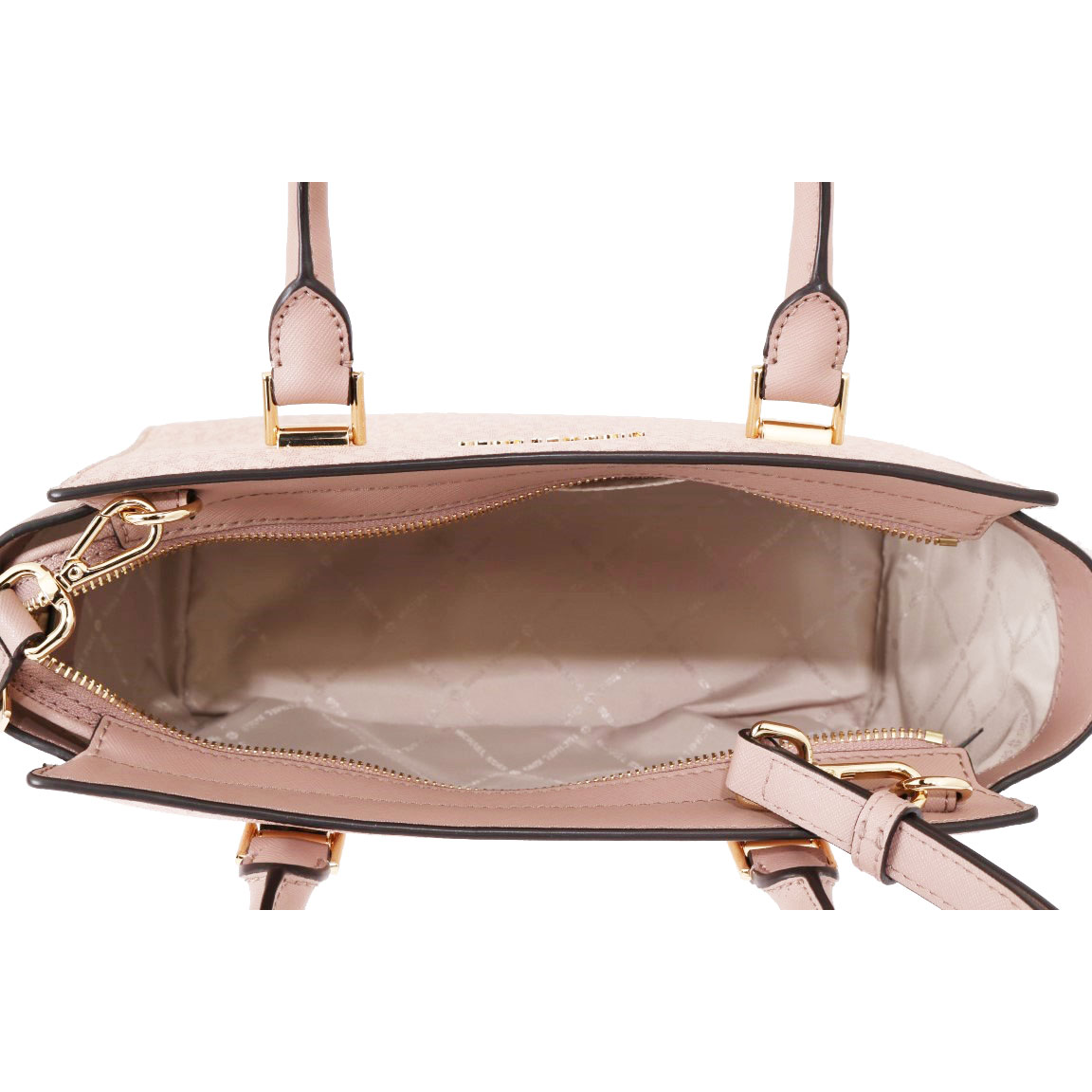 Michael Kors Crossbody Bag With Gift Bag Selma Medium Top Zip Satchel Ballet Pink # 35H8GLMS6B