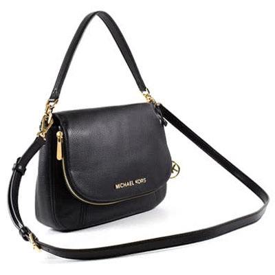 Michael Kors Crossbody Shoulder Bag With Gift Bag Bedford Medium Convertible Shoulder Bag Black # 35T9GBFL2L
