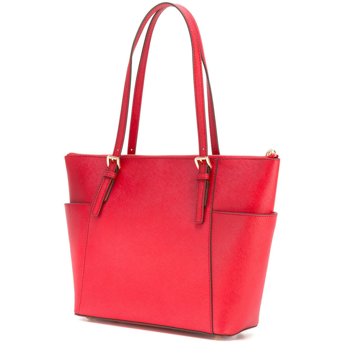 Michael Kors East West Top Zip Leather Tote Bright Red # 30F2GTTT8L