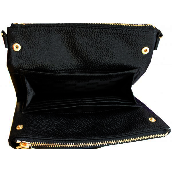 Michael Kors Fulton Leather East West Crossbody Bag Black # 35T6GFTC7L