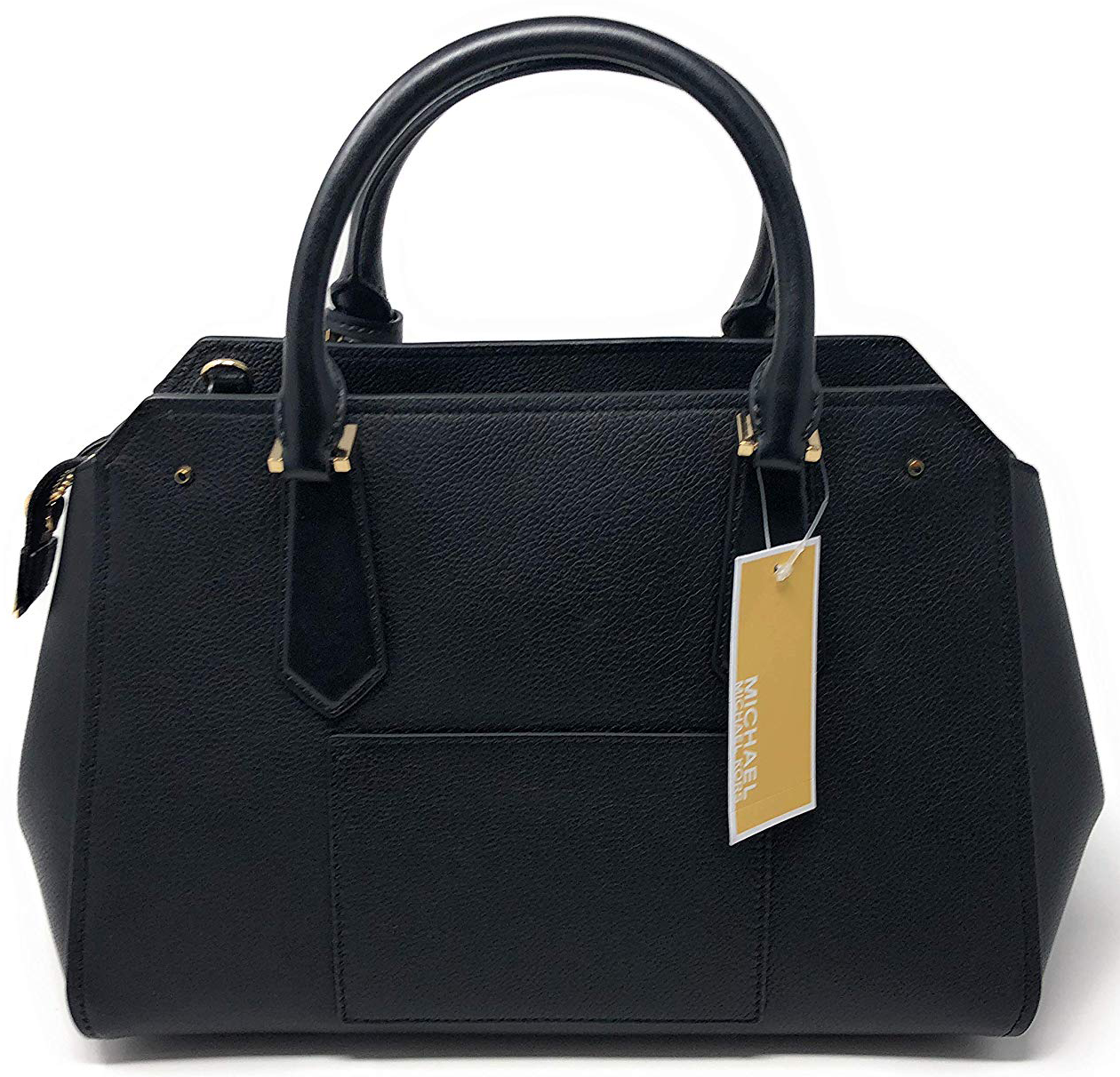 Michael Kors Hayes Large Leather Satchel Bag Black # 35F8GYES3T