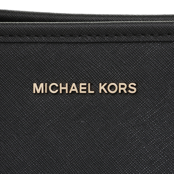 Michael Kors Jet Set Travel Chain Medium Top Zip Multifuntional Saffiano Leather Tote Shoulder Bag Black # 30S6GJ8T2L