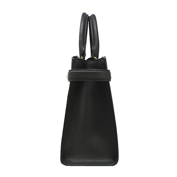 Michael Kors Karla Medium East West Leather Satchel Crossbody Bag Black # 35T8GKGS2L