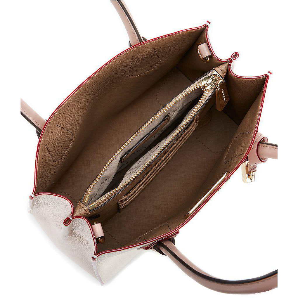 Michael Kors Mercer Medium Messenger Crossbody Bag Light Cream / Soft Pink / Fawn # 30S8GM9M0T
