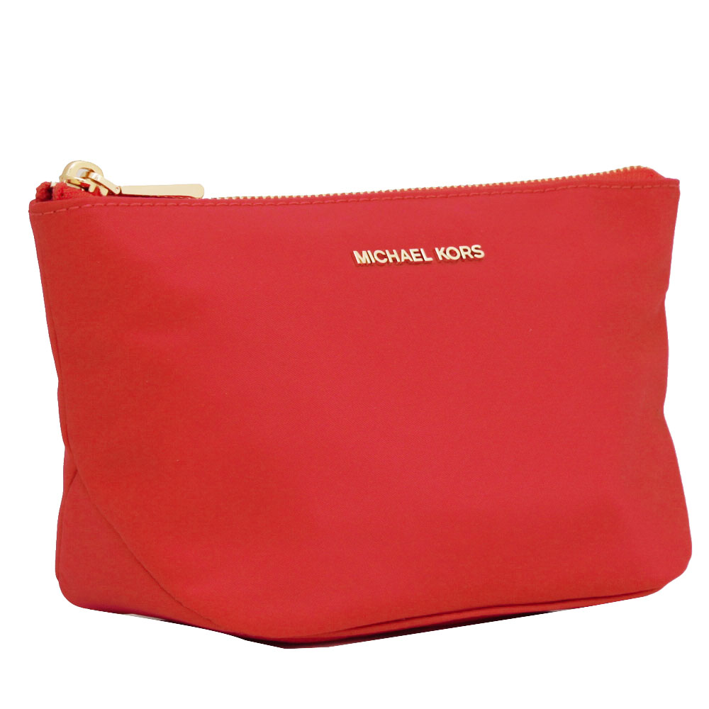 Michael Kors Penny Medium Travel Pouch Cosmetics Makeup Pouch Bright Red # 32F7GP4T2C