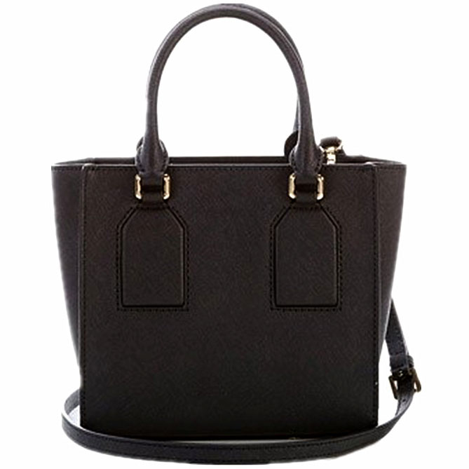 Michael Kors Selby Medium Leather Satchel Crossbody Bag Black # 38F7GEYS2L