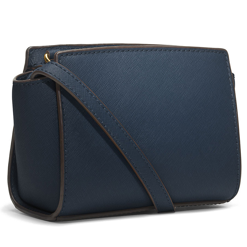 Michael Kors Selma Mini Saffiano Leather Crossbody Bag (Sky/Steel  Blue/Navy,NWT)
