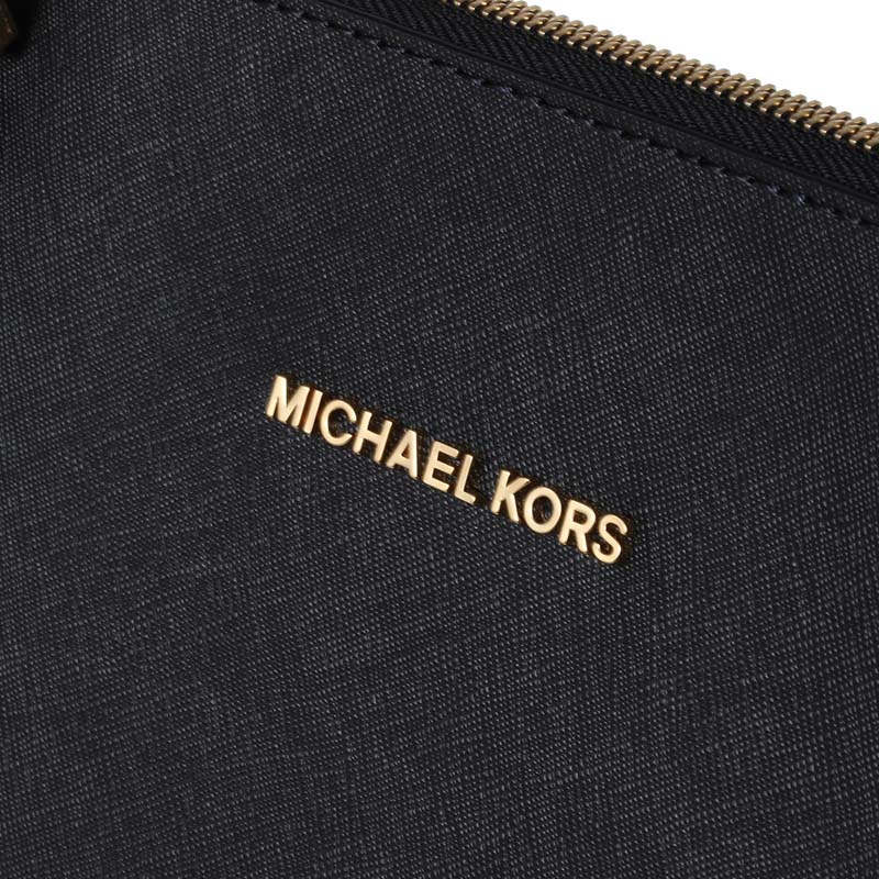 Michael Kors Jet Set Top Zip Saffiano Leather Large Tote Shoulder Bag Black # 30F4GTTT9L