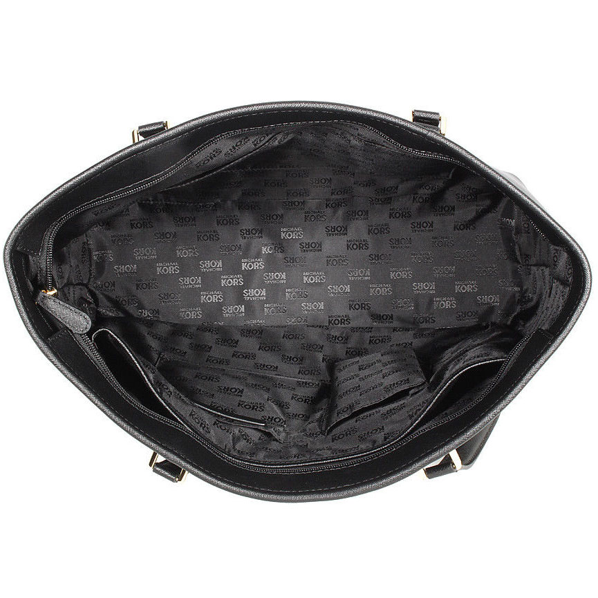 Michael Kors Tote Shoulder Bag Sady Large Top Zip Leather Tote Black # 35T7GD4T7L