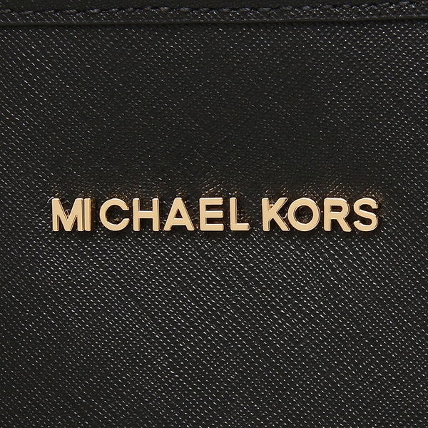 Michael Kors Tote With Gift Bag Jet Set Travel Medium Leather Carryall Tote Shoulder Bag Black # 35H7GTVT2L