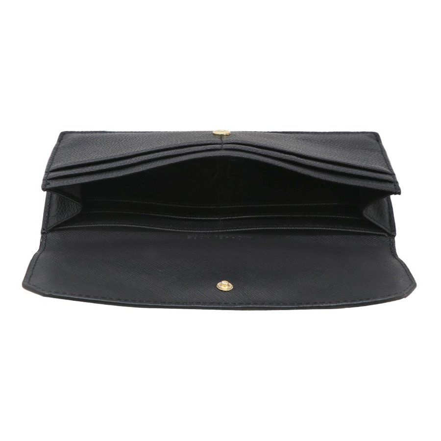 Michael Kors Wallet In Gift Box Hayes Flat Leather Wallet Black # 35F8GYEE1L