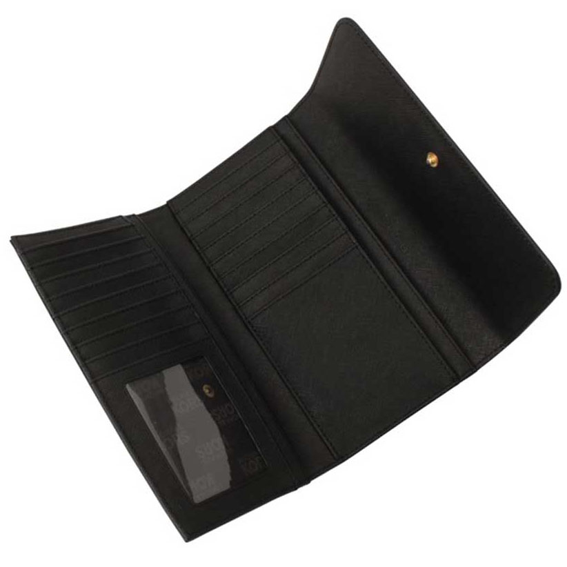 Michael Kors Long Wallet Large Trifold Wallet Black # 35S8GTVF7L