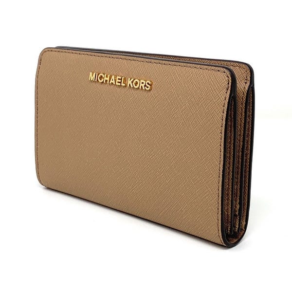 Michael Kors Wallet In Gift Box Medium Wallet Jet Set Travel Slim Bifold Wallet Dark Khaki Brown # 35H8GTVF2L