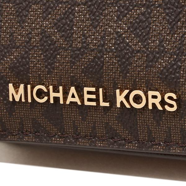Michael Kors Wallet In Gift Box Small Wallet Jet Set Travel Md Carryall Card Case Brown Signature / Gold # 35F8GTVD2B