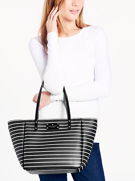 kate spade navy stripe bag