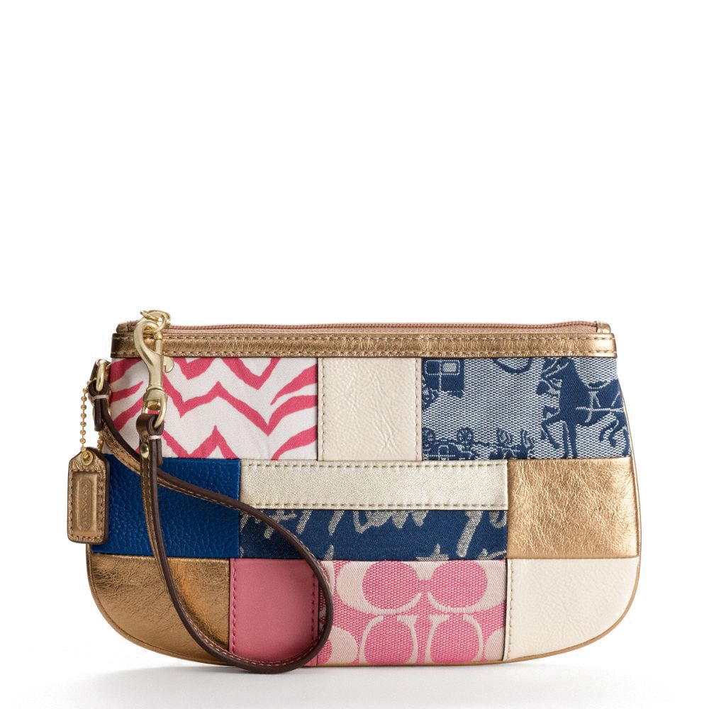 coach wristlet patchwork