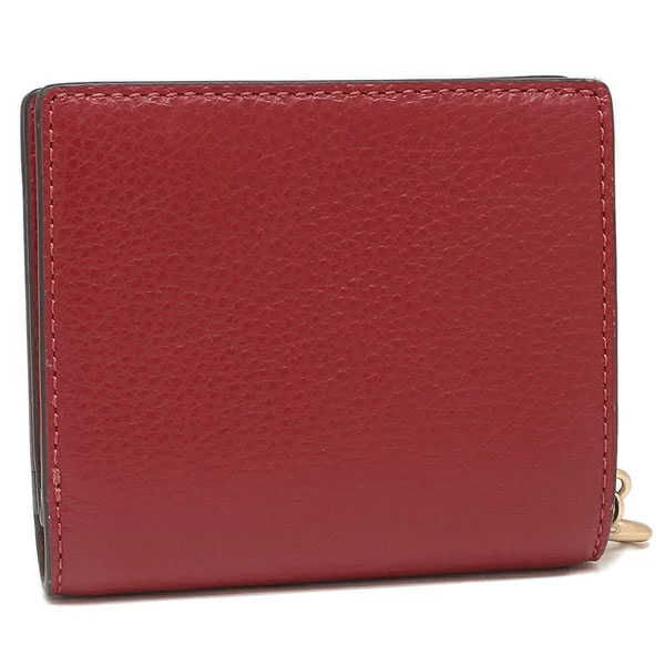Coach Small Wallet Pebbled Leather Snap Wallet 1941 Red # C2862