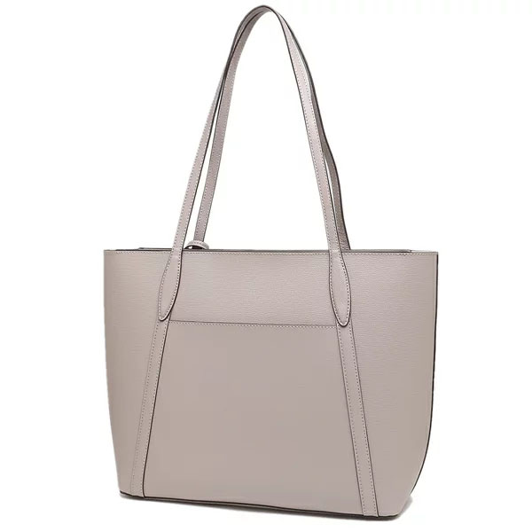 Kate Spade Tote Shoulder Bag Cara Refined Grain Leather Large Tote Warm Taupe Grey # WKR00486
