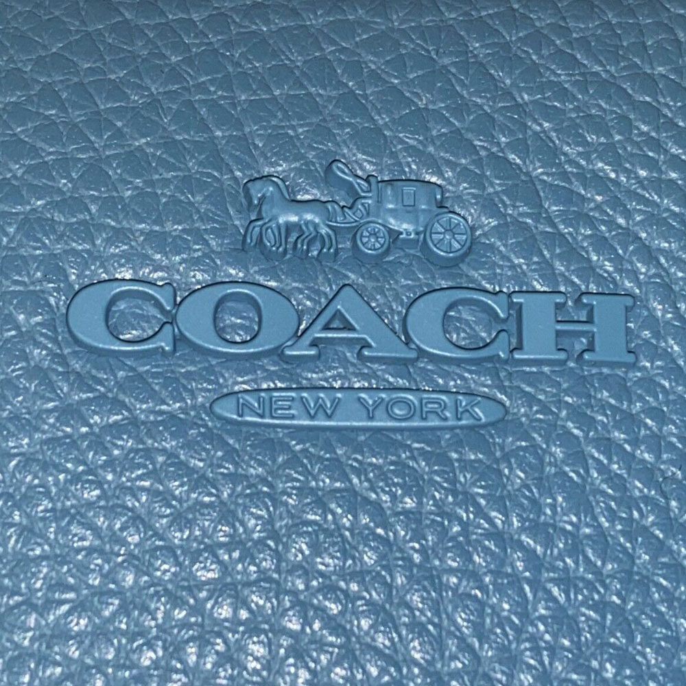 Coach Nolita 19 Wristlet Leather Pacific Blue # CC062