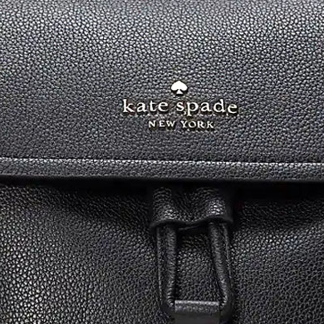 Kate Spade Rosie Medium Flap Backpack Leather Black # KB714
