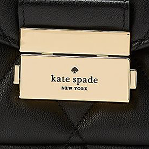 Kate Spade Carey Smooth Quilted Leather Medium Crossbody Shoulder Bag Black # KA766