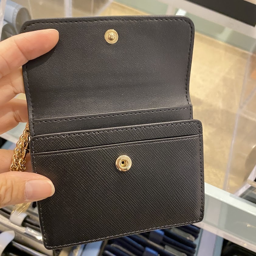 Kate Spade Madison Saffiano Leather Small Flap Card Case Black # KC591D1