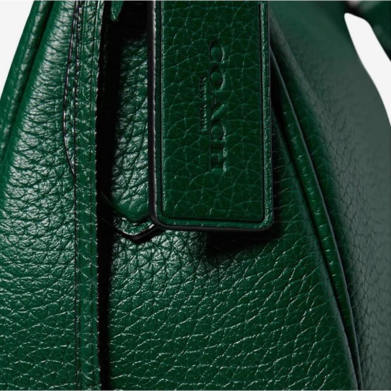 Coach Crossbody Bag Shoulder Bag Cary Pebbled Leather Crossbody Dark Pine Green # CC437