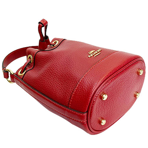Coach Crossbody Bag Leather Dempsey Bucket Bag 1941 Red # CG532